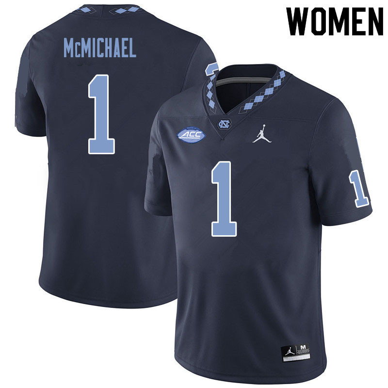 Women #1 Kyler McMichael North Carolina Tar Heels College Football Jerseys Sale-Black
